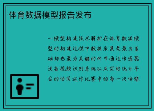 体育数据模型报告发布